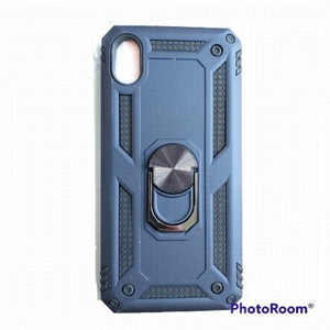 Motorola Moto E6 Phone Case With 2 Tempered Glass Screen Protectors Dark Blue